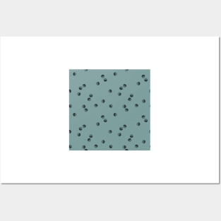 Scattered Dots Minimalist Geometric Pattern - Ocean Posters and Art